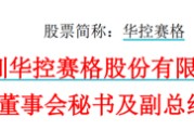 丽水华控赛格董事长、董秘、副总经理三高管同日辞职